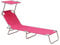 Forte Solution Lettino Prendisole Super Leggero con Tettuccio Ideale Per Mare, Piscina e Giardino (Fucsia)
