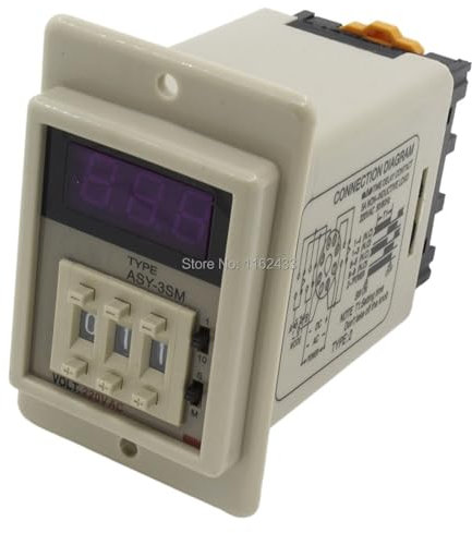 Relais temporisé ASY-3SM blanc AC 220V avec prise Série ASY minuterie 220VAC avec base