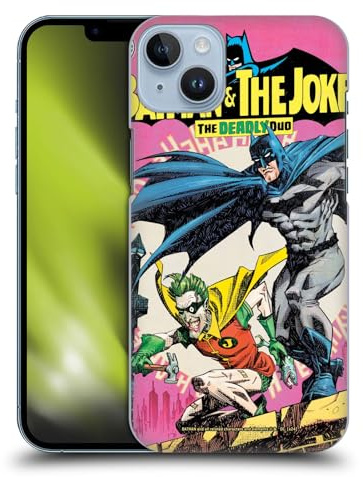 Head Case Designs Officially Licensed Batman DC Comics Batman And Joker 90th Anniversary Comic Books Hard Back Case Compatible With Apple iPhone 14 Plus