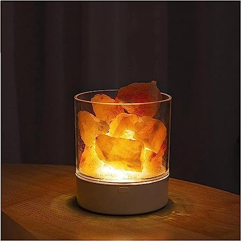 Lampada di sale himalayano USB di ricarica ha condotto la luce da scrivania purificatore d'aria colorata luce notturna lampada da comodino lampada da tavolo lampada d'atmosfera per camera da letto