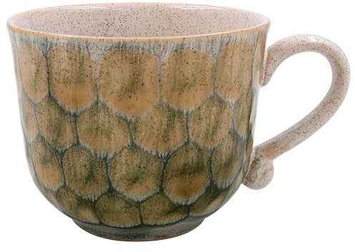 Lesser & PAVEY Elements Reactive Glaze Mug - Green for Home & Kitchen | Stylish Ceramic Mugs for Tea & Coffee | Lovely Cup Set for Mens Gifts & Birthday Gifts for Women
