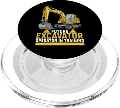 Zukünftiger Baggerfahrer im Training von Ventilatoren für schwere Geräte PopSockets PopGrip für MagSafe