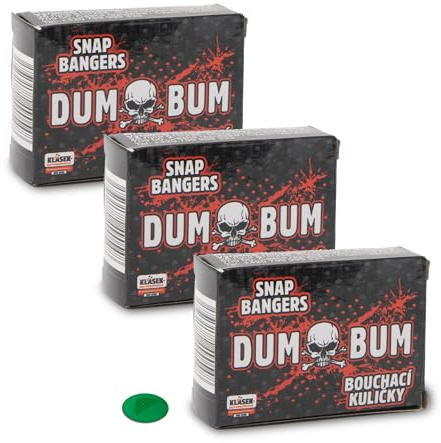 AKTIVHANDEL Dum Bum Knallerbsen 200 Stück, 10x20er Pack, Jahresfeuerwerk für Kinder und Jugendliche, Knallteufel inkl. Einkaufswagenchip