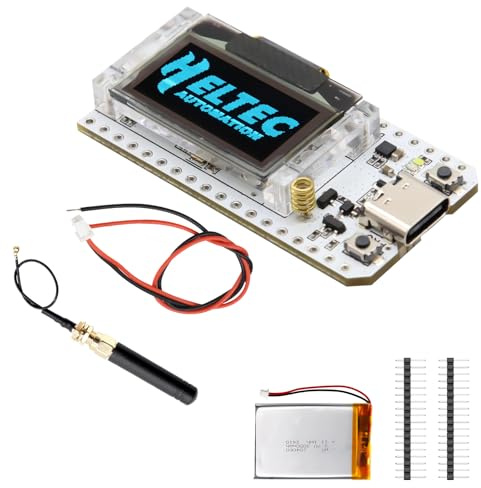 ARCELI LoRa ESP V3 Board mit 3000mAh Battery Set, Meshtastic LoRa ESP32 Entwicklungskit mit 868MHz Antenne und OLED Display, WiFi + BLE Dual-Core IoT Board kompatibel mit Arduino/Meshtastic（1 Stück）
