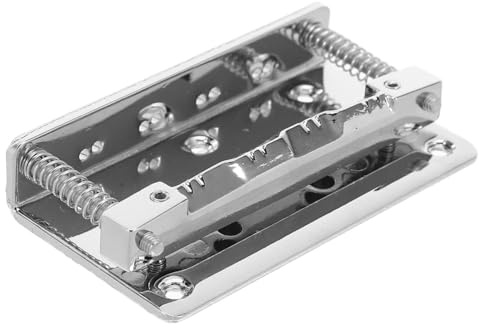 FRCOLOR Silver Mandolin Bridge Replacement Tailpiece String Mandolin Spare Parts with Easy Installation Enhanced Tuning Precision for Professional and Beginner Players