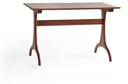 TEESONG Frisiertisch-Schreibtisch, Schreibtische, Retro-Esstisch, aus Massivholz, für kleine Wohnung, Wohnzimmer, Küche, Büro, Zuhause