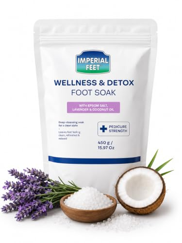 Imperial Feet Fotbad Wellness-För fotbad, reparation av tånaglar och vård av fotsvamp, mjukar upp förhårdnader, lindrar trötta fötter och motverkar missfärgade naglar.