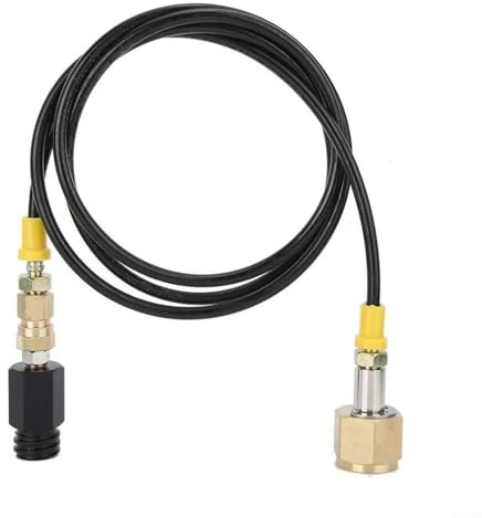 Gettimore Tuyau de gaz de 1,5 m avec adaptateur de réservoir en laiton W21.8-14 DIN477 pour machine à soda, pour machines SodaStream et grandes bouteilles de boissons