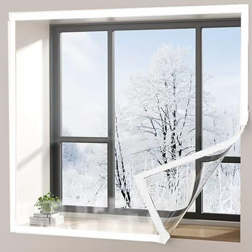Window Insulation Kits, Keep Cold or Heat Out, Thickened Winter Winterizing Thermal Transparent Plastic Film, for Patio Door House Basement Insulation Weatherproofing
