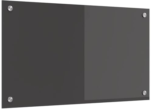 LoogCape Kitchen Back Splashback, Dark Grey, 70 x 40 cm, Tempered Glass, Heat Resistant, Dishwasher Safe, Modern Design, Easy Assembly, Durable Kitchen Accessories