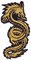 Goldener Drache Aufnäher Aufbügler Patch Tattoo Kampfsport Wikinger Nordmänner