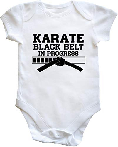 Hippowarehouse Karate Black Belt in ProgressÃ‚ baby vest bodysuit (short sleeve) boys girls