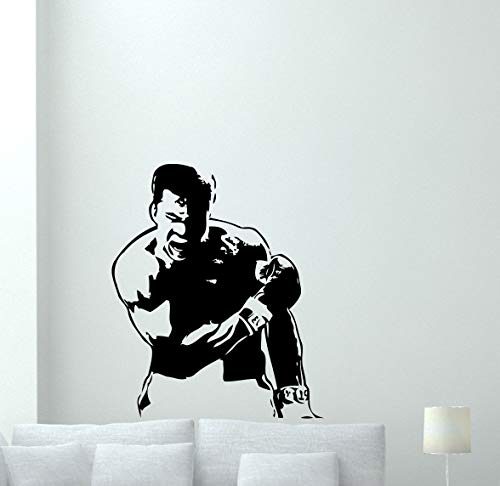 myrockshirt Muhammad Ali Wandtattoo Decal Boxing Vinyl Aufkleber Bedroom Sport Dekor Gym Kunst Wandtattoo,Frei Farbwahl, Autoaufkleber,Lack,Scheibe, UV&Waschanlagenfest, Profi-Qualität