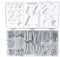 200 Pieces Spring Assortment - Tension, Compression, Extension, and Spiral Kit - Metal Extended Compressed Set With Storage Case