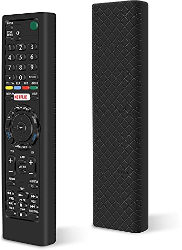 Custodia in Silicone Compatibile con Sony Bravia TV Telecomando RMT-TX100D RMT-TX300E RMT-TX310E RMT-TX200E RMF-TX200C per Sony Nuovo Sostitutivo Remote Protettiva Cover Anti-Scivolo Cassa (Nero)