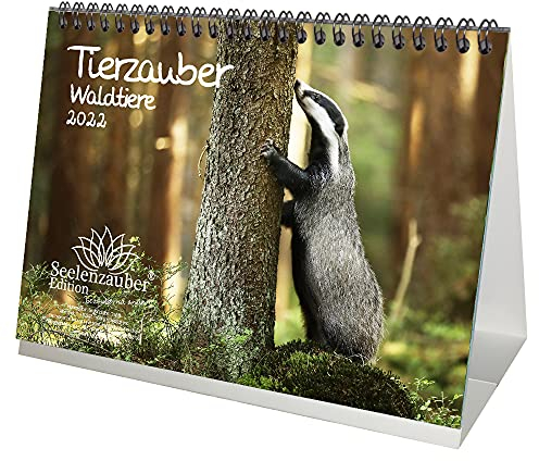 Tierzauber Waldtiere DIN A5 Tischkalender für 2022 Tiere im Wald - Seelenzauber