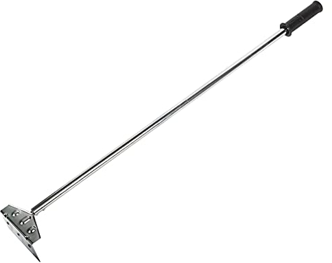 Mydracas Heavy Duty Charcoal Grill Rake Grill Ash Tool Accessories with Rubber Handle, Charcoal Kettle Grill Pizza Oven Ash Rake -32 inch