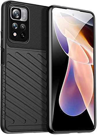 TingYR Cover per Xiaomi Poco M4 PRO 5G, Ultra Sottile di Gomma, Ottima Cover Antiurto TPU Flessibile, Custodia Case per Xiaomi Poco M4 PRO 5G Smartphone.(Nero)