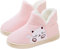 GILKUO Pantofole Stivaletto Donna Invernali Peluche Calde Ciabatte Alte da Casa Pelose Pantofole Stivali Antiscivolo Chiuse Rosa Taglie 36 37