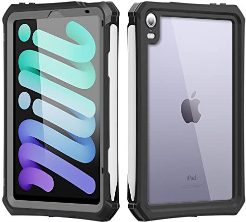 Funda para New iPad Mini 6 2021 (6ª generación, 8.3-Pulgada), IP68 Waterproof Outdoor Delgado Cover a Prueba de choques Anti-rasguños Full Body Protector Case Impermeable Funda