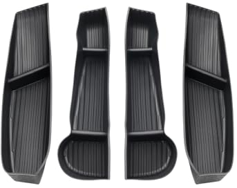 Shademax Car Door Organizer Tray for Tesla Model Y 2020-2023 - TPE Material, Black, 4 Pieces