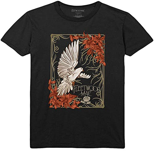 Fleetwood Mac T-Shirt Dove Band Logo New Official Unisex Black