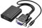 SZJUNXIAO VGA a HDMI Adaptador con Audio y Cable de alimentación, VGA to HDMI Convertidor 1080P@60Hz Adaptador VGA a HDMI Compatible con VGA Macho y HDMI Hembra para proyectores de TV Monitores