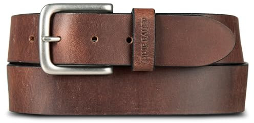 Eddie Bauer Herrengürtel | Lässig | Alltag | Jeans | Hose | Chinos | Metallschnalle | Zaumzeug Leder Braun | X-Large