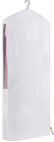 Hayden Hill Borsa Porta Abiti di Lusso in Cotone Organico - Lunga 147 cm - Custodia Traspirante per Abiti e Cappotti Lunghi - Certificata Carbon Neutral