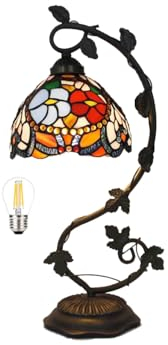 Bidesen 8 Home Supplies Buntglas-handgefertigte Tiffany-vintage-nachttischlampen Für Wohnzimmer, Schlafzimmer Und Lounge-lampenschirm(Size:8inch,Color:D)