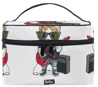 AFFE Tierkunst Blume Kosmetiktasche Organizer Reißverschluss Make up Taschen Kulturbeutel Waschtasche für Damen Mädchen Frauen
