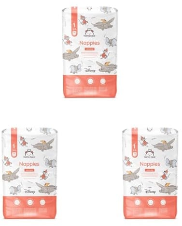 Amazon-Marke: Mama Bear Disney Ultra Dry Windeln Größe 1 (2-5 kg), Weiß, 48 Stück (1-er Pack) (Packung mit 3)