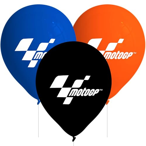 BeenSmile, MOTO GP LATEX BALLONS, Luftballons aus Latex, Kindergeburtstag Dekoration, Kinder-Party-Zubehör, 8 Ballons