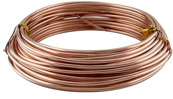 Alambre de Cobre Calibre 12/2 mm, 10 m, para Fabricación de Joyas, Bricolaje, Escultura y Jardinería - Cobre Suave Puro Con Bobina