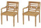 QJBSAVVA Batavia-Stühle, angelstuhl küchenstühle sitzhocker armlehnstuhl Geeignet für Büro Wohnzimmer Living Room Flur 2 STK. Massivholz Teak