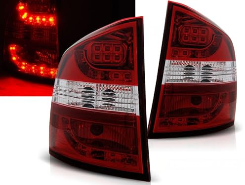 CR-Lights LED Rückleuchten in rot weiß für Skoda Octavia II KOMBI 03.2004-2012