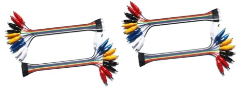 OUNONA 2pcs Test Jumper Wires Clips Breadboard Wire to Clip Compatible for Printing