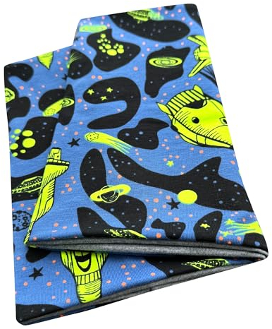 Wollhuhn Öko Jungen/Mädchen Leichter Lockerer Schlupfschal/Halstuch/Loop Baumwolle Zwei Lagen Jersey Übergangszeiten/Sommer 32132220 (Space Neon Gelb)