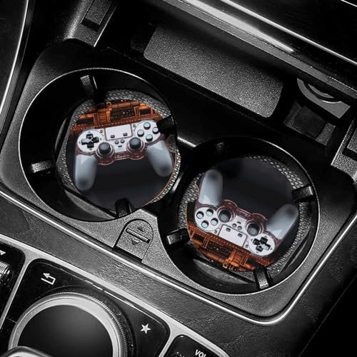 Auto-Untersetzer aus Holz für Getränkehalter, Game-Controller, Auto-Untersetzer, 6,6 cm, rutschfest, universal, Auto-Innenzubehör für Damen und Herren, 1 Stück