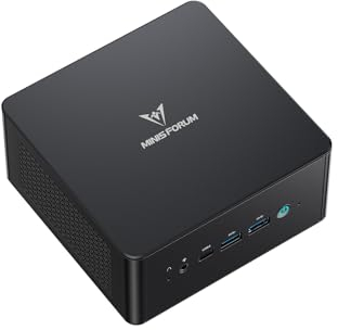 MINIS FORUM UM890 Pro Mini PC - AMD AI Ryzen 9 8945HS, 8 C/16 T, Radeon 780M GPU, 64GB DDR5 RAM, 1TB M.2 SSD, HDMI 2.1, DP 1.4, 2xUSB4, 4xUSB3.2, Oculink, 2xRJ45 2.5G, Wi-Fi 6E & BT 5.2