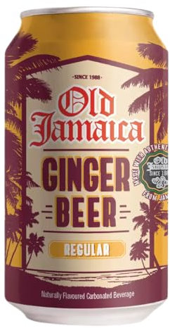 Old Jamaica Ginger Beer Soft Drinks 330 ml Made with Authentic and Natural Root Ginger Original and Best Refreshing and Crisp Tasty Classic (Pack of 1)