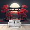 Papier Peint Arc De Style Japonais Intissé, Papier Peints Panoramique 350 x 256 cm, Sombre Photo Murale Pour Appartement Salon Chambre D'Enfant
