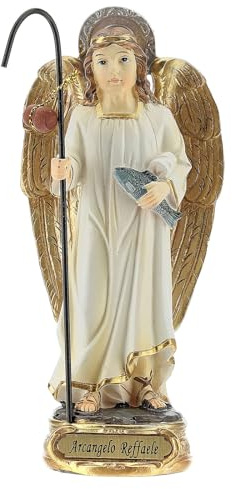 Statue aus Harz Erzengel Raphael, 12 cm