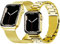 Hongxinzhan Confezione da 2 cinturini di ricambio in metallo compatibili con Apple Watch, Oro di lusso, 45/44/42mm(S1-S9)/49mm(Ultra/2)/46mm(S10), Classico