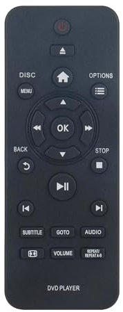 AULCMEET RC-5721 Télécommande de Remplacement Compatible avec Philips 1080p Lecteur DVD Home Cinéma DVP3990/12 DVP3600/58 DVP2800/05 DVP-2850 DVP2880/58 DVP-3600 DVP-3880 DVP2850/05