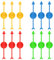 12pz di Spinner Gioco, Spinner Plastica 10 cm Spinner Gioco a Freccia Spinner da Gioco a 4 Colori Twister Spinner di Ricambio per Attività di Gioco da Tavolo in Classe Progetti Fai da te
