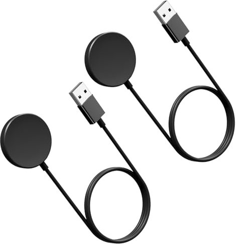 2-Pack Cargador Smartwatch Compatible con Cargador Reloj Samsung, USB Magnético Cable de Carga inalámbrico para Samsung Galaxy Watch Ultra/7/6/Watch 6 Classic/ 5 Pro/5/4/4 Classic/ 3/Watch Active 2