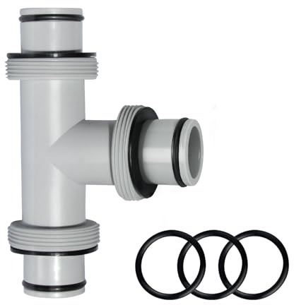 Filterpumpenschlauchverbinder, T-Stück Poolschlauchverbinder 1,5 auf 1,5, Poolschlauchverbinder für Poolschlauchadapter und Filterpumpen