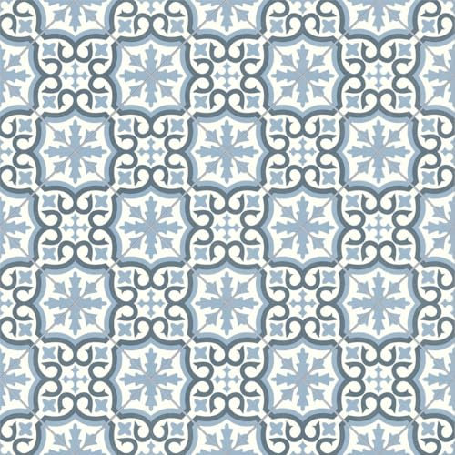 VINYL FLOORING UK Bradley 709M Blue Designer Effect Vinyl Flooring For Kitchen, Bathroom, 2.6mm Thick Textile Backed Vinyl Sheet-1m(3'3) X 2m(6'6)-2m²