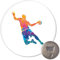 Huuraa Magnet Bunte Handball Silhouette Geschenk 59mm Flaschenöffner Bunte Handball Geschenkidee